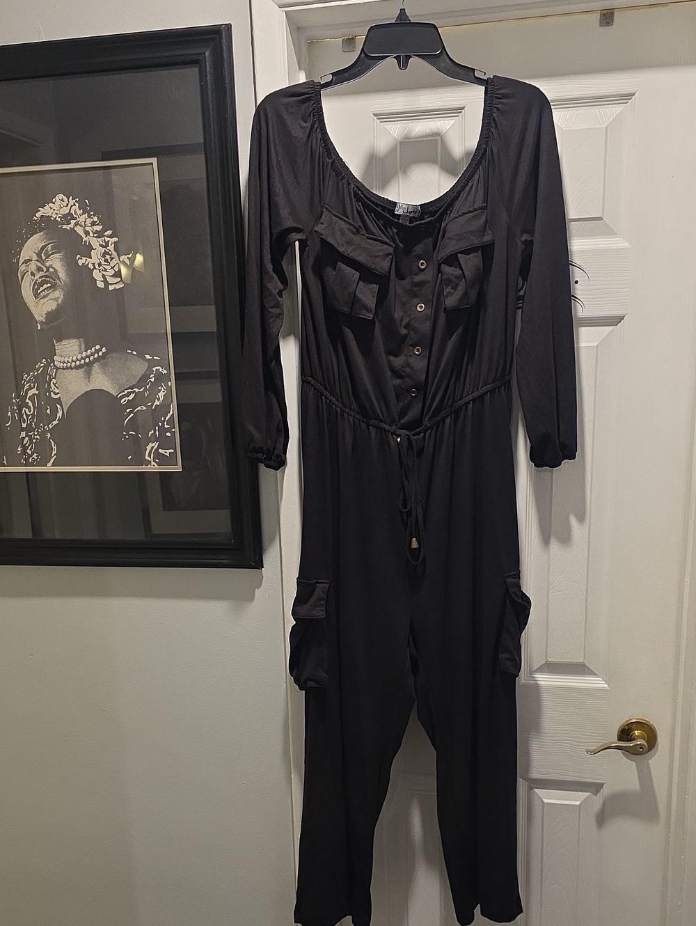 Justice Black Utility Jumpsuit with Cargo Pockets